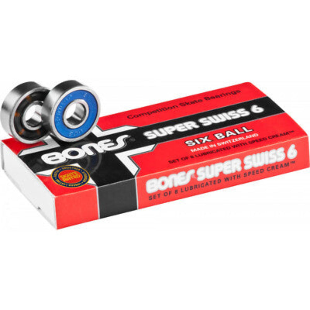 Bones Reds Super Swiss 6 Skateboard Bearings