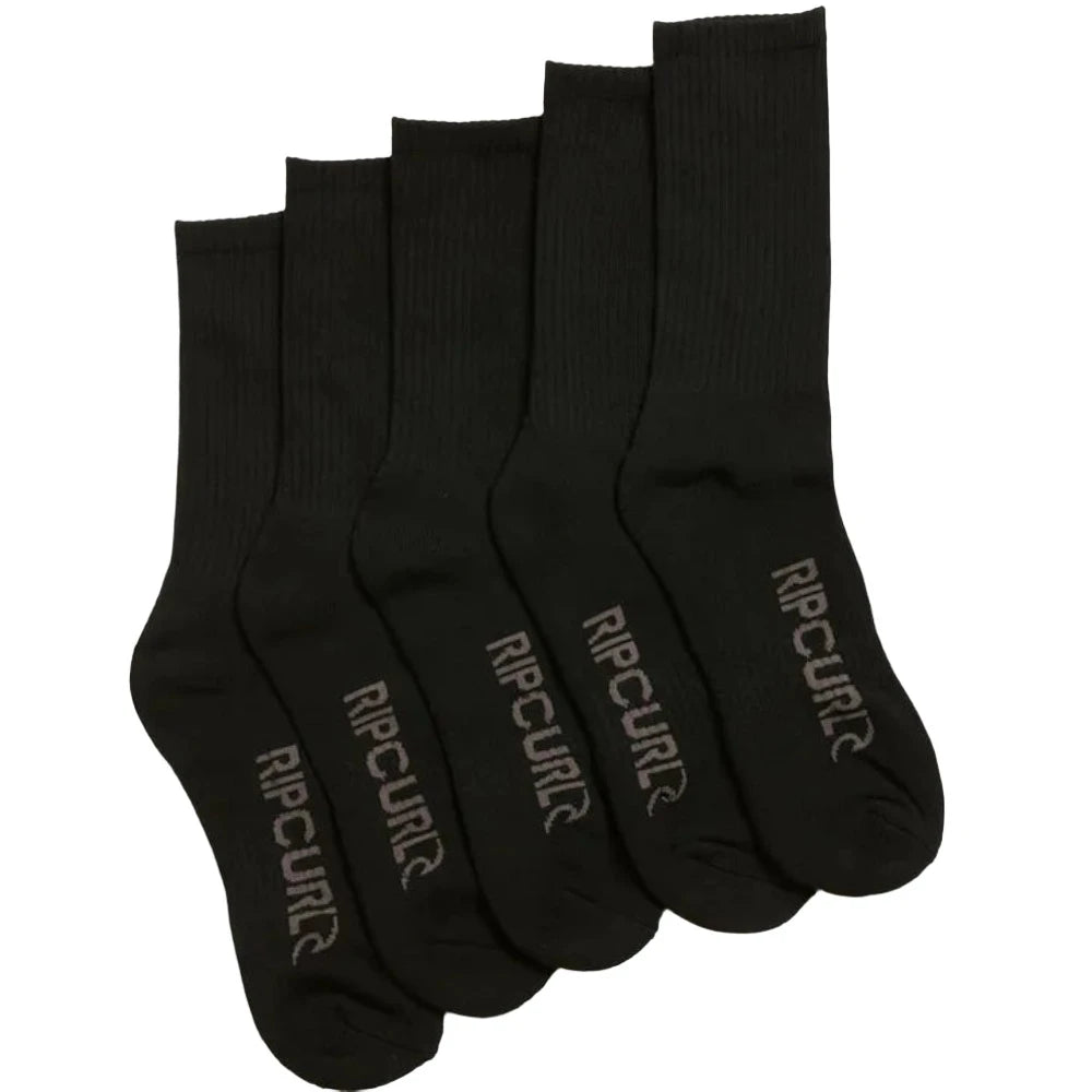 Rip Curl Chaussettes School Crew pour hommes, paquet de 5