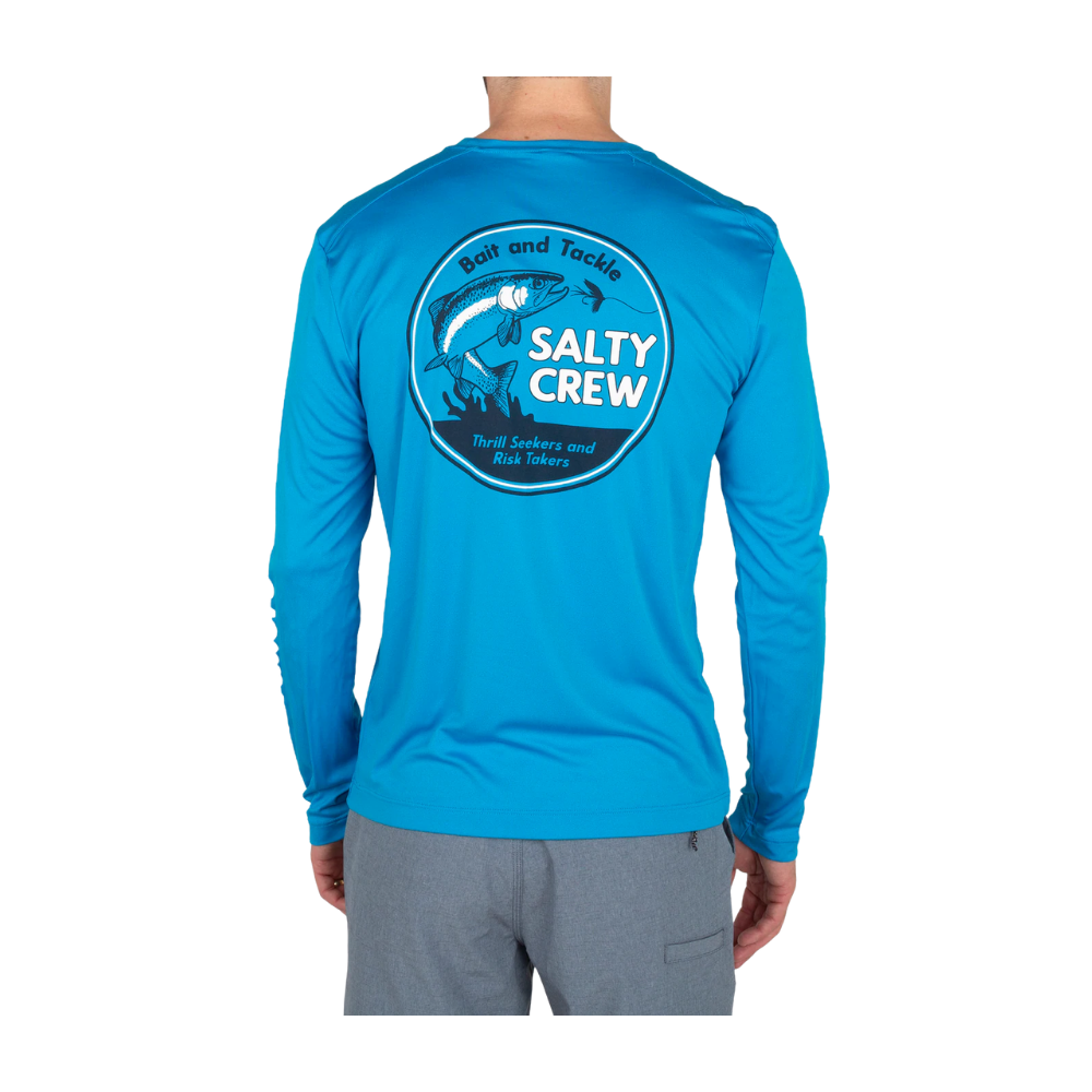 Salty Crew Fly Guy Blue Long Sleeve Sunshirt