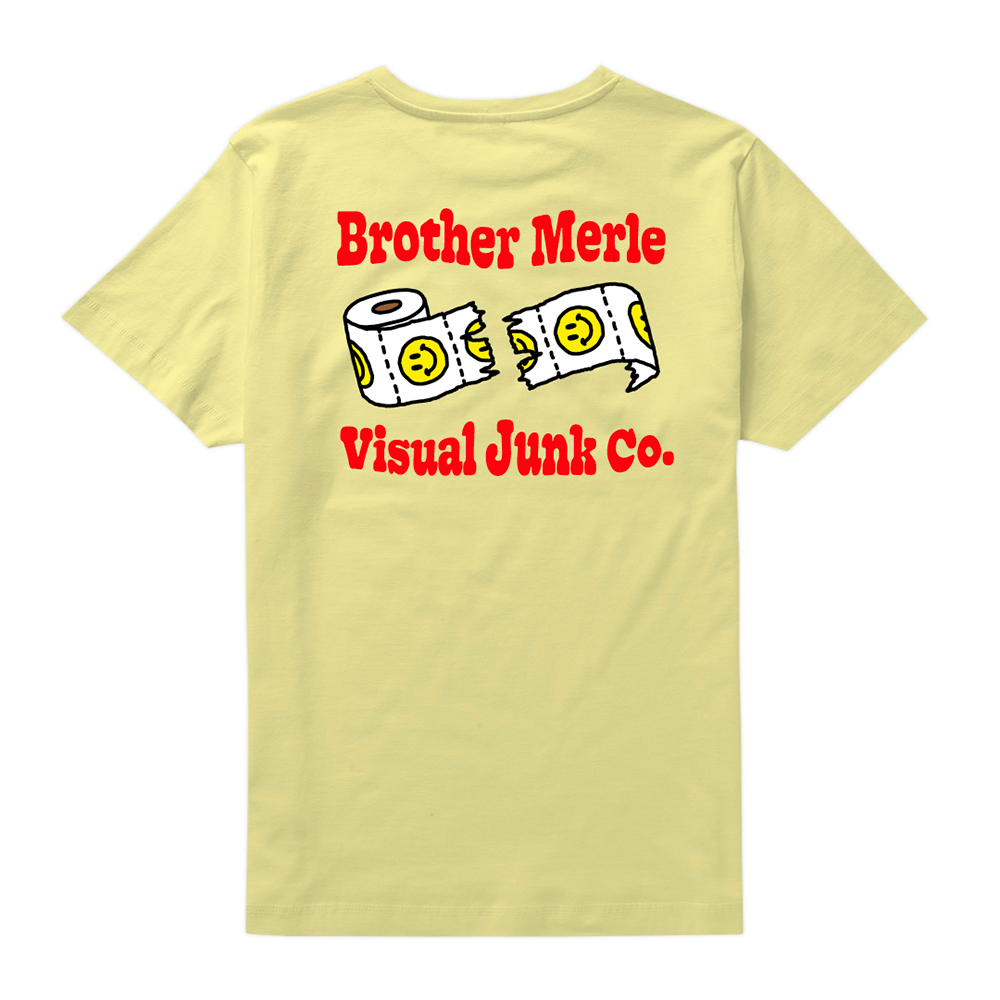 Brother Merle Men's Knit S/S Crew T-Shirt - Smiley