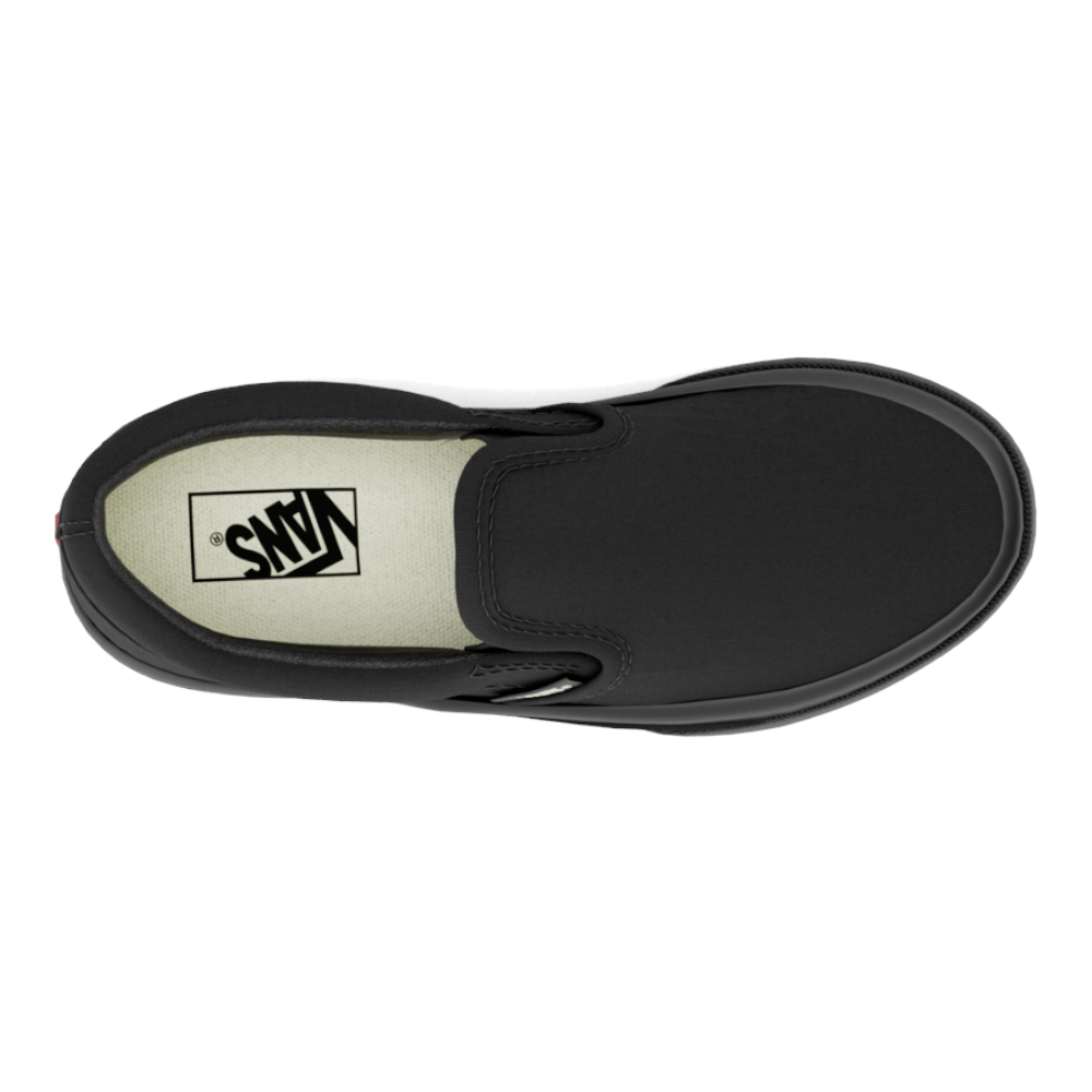 Black slip on vans youth sales